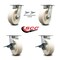 Service Caster 6 Inch Kingpinless Nylon Wheel Caster Swivel Locks 2 Brakes, 2PK SCC-KP30S620-NYR-BSL-2-SLB-2 - alternate 7